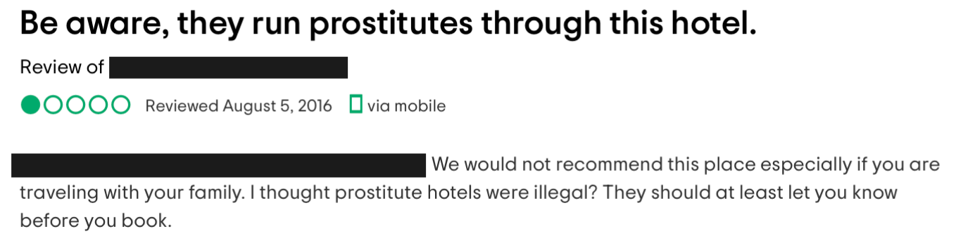 Committing to doing good research on finding a reputable hotel is a good way to make sure that the money you are spending does not go toward supporting trafficking. 